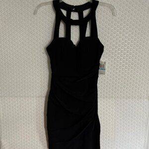 NWT B. Darling Junior Cutout Ruched Bodycon Little Black Dress- Sz. 5/6